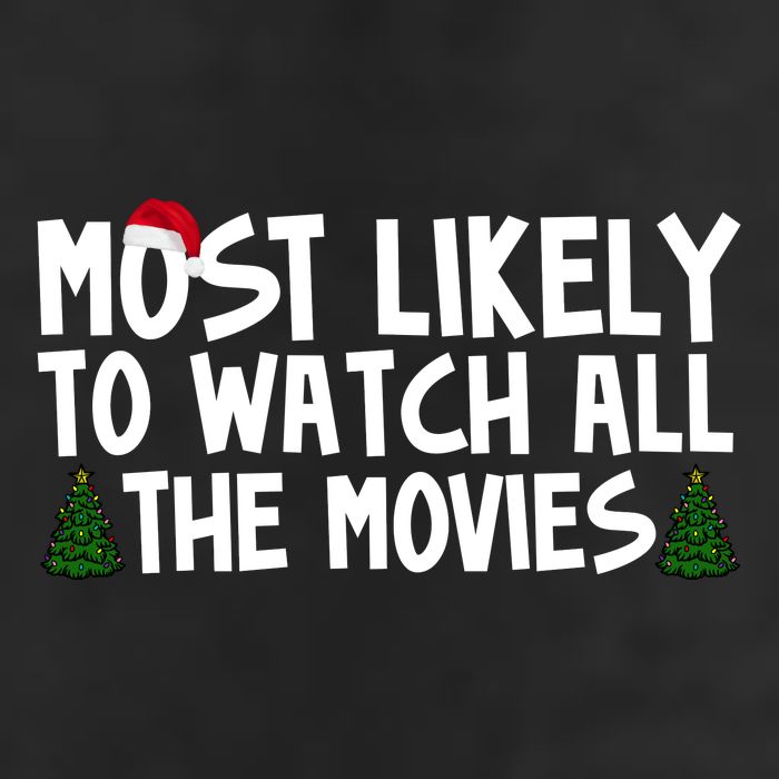 Most Likely To Watch All The Movies Christmas 7 Panel Mesh Trucker Snapback Hat