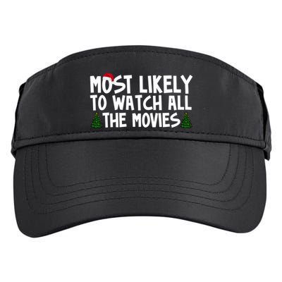Most Likely To Watch All The Movies Christmas Adult Drive Performance Visor