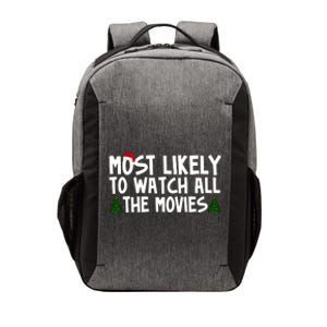 Most Likely To Watch All The Movies Christmas Vector Backpack