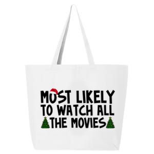 Most Likely To Watch All The Movies Christmas 25L Jumbo Tote