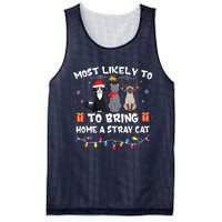 Most Likely To Bring Home A Stray Cat Matching Christmas Mesh Reversible Basketball Jersey Tank