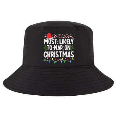 Most Likely To Nap On Christmas Cool Comfort Performance Bucket Hat
