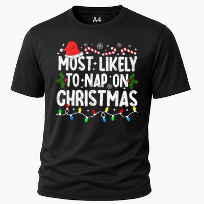 Most Likely To Nap On Christmas Performance Shirt