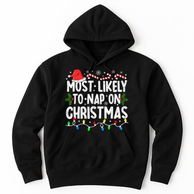Most Likely To Nap On Christmas Hoodie