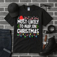 Most Likely To Nap On Christmas Tall T-Shirt