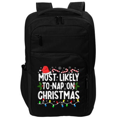 Most Likely To Nap On Christmas Impact Tech Backpack