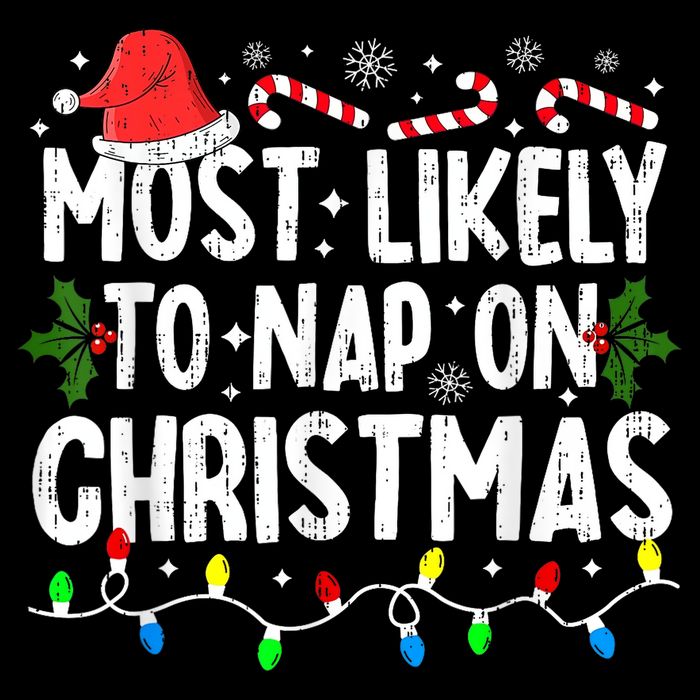 Most Likely To Nap On Christmas 16 in Basic Backpack