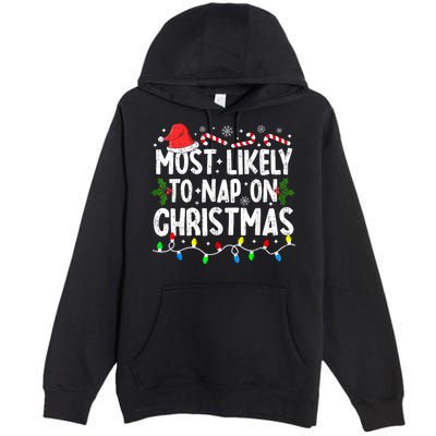 Most Likely To Nap On Christmas Premium Pullover Hoodie
