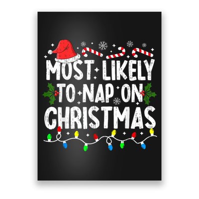 Most Likely To Nap On Christmas Poster