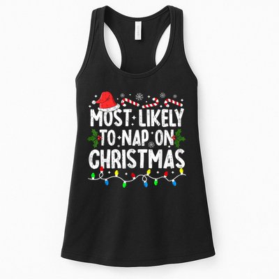 Most Likely To Nap On Christmas Womens Tank Top