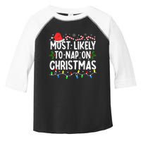 Most Likely To Nap On Christmas Toddler Fine Jersey T-Shirt