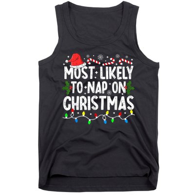 Most Likely To Nap On Christmas Tank Top