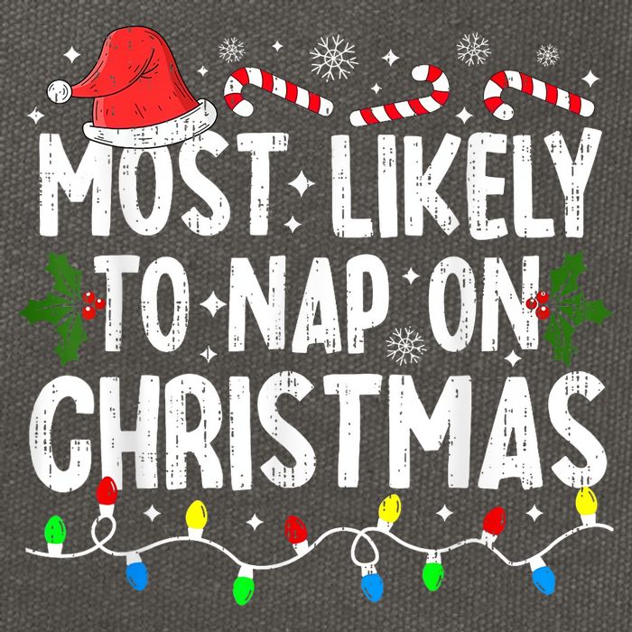 Most Likely To Nap On Christmas Cotton Canvas Backpack