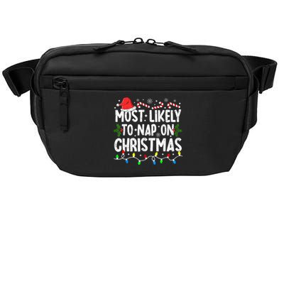 Most Likely To Nap On Christmas Crossbody Pack