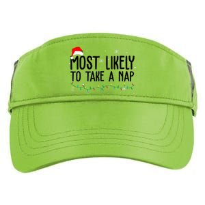 Most Likely To Take A Nap Funny Christmas Adult Drive Performance Visor