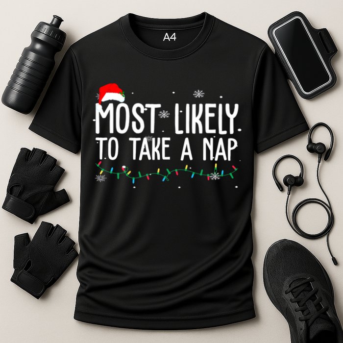 Most Likely To Take A Nap Funny Christmas Performance Shirt