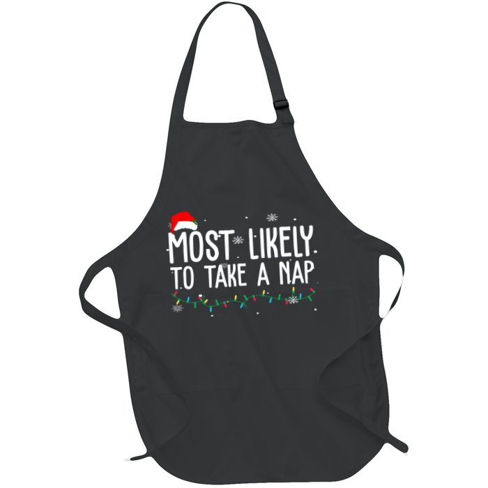 Most Likely To Take A Nap Funny Christmas Apron