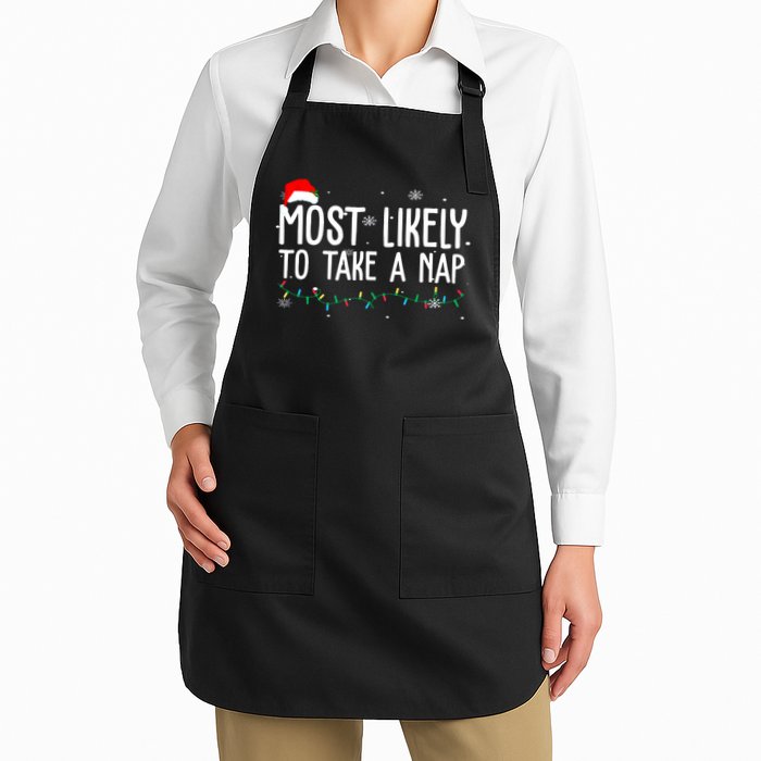 Most Likely To Take A Nap Funny Christmas Apron