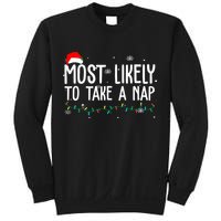 Most Likely To Take A Nap Funny Christmas Sweatshirt