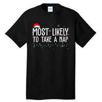 Most Likely To Take A Nap Funny Christmas Tall T-Shirt