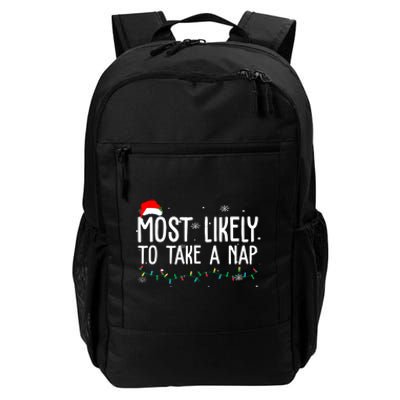 Most Likely To Take A Nap Funny Christmas Daily Commute Backpack