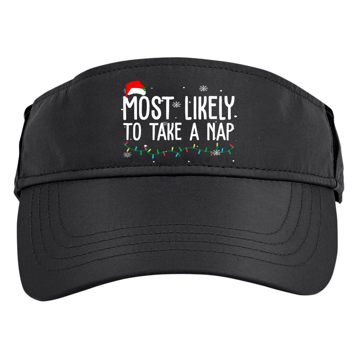Most Likely To Take A Nap Funny Christmas Adult Drive Performance Visor