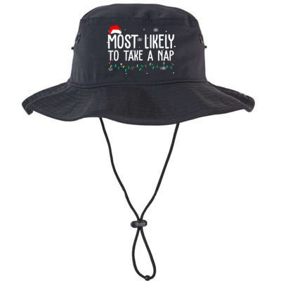 Most Likely To Take A Nap Funny Christmas Bucket Hat