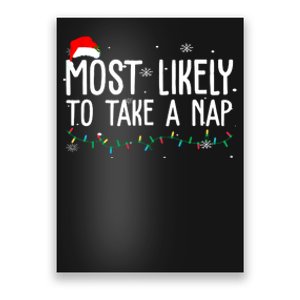 Most Likely To Take A Nap Funny Christmas Poster