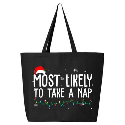 Most Likely To Take A Nap Funny Christmas 25L Jumbo Tote