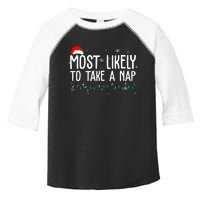 Most Likely To Take A Nap Funny Christmas Toddler Fine Jersey T-Shirt