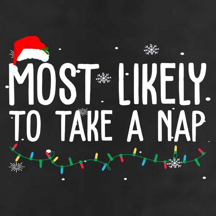 Most Likely To Take A Nap Funny Christmas Golf Towel