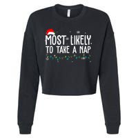 Most Likely To Take A Nap Funny Christmas Cropped Pullover Crew