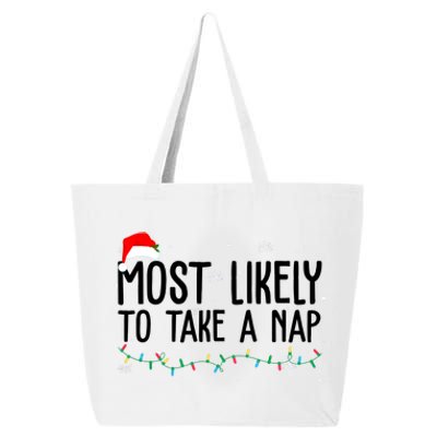 Most Likely To Take A Nap Funny Christmas 25L Jumbo Tote