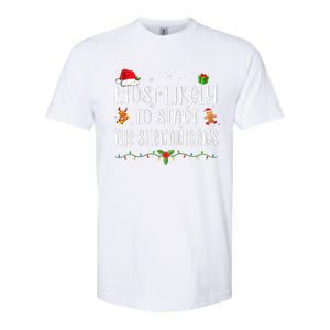 Most Likely To Start The Shenanigans Funny Family Christmas Softstyle CVC T-Shirt