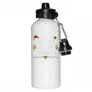 Most Likely To Start The Shenanigans Funny Family Christmas Aluminum Water Bottle