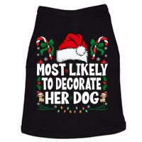 Most Likely To Decorate Her Dog Christmas Pajamas Doggie Tank