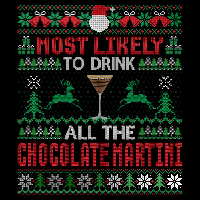 Most Likely To All The Chocolate Martini Christmas Meaningful Gift Impact Tech Backpack