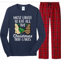 Most Likely To Eat Christmas Tree Cakes Xmas Girl Long Sleeve Pajama Set