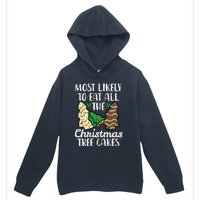 Most Likely To Eat Christmas Tree Cakes Xmas Girl Urban Pullover Hoodie