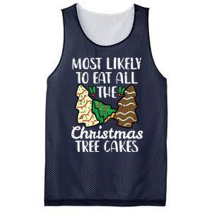 Most Likely To Eat Christmas Tree Cakes Xmas Girl Mesh Reversible Basketball Jersey Tank