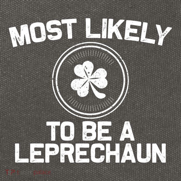 Most Likely To Be A Leprechaun Funny St Patricks Day Cotton Canvas Backpack