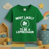 Most Likely To Be A Leprechaun Funny St Patricks Day Toddler T-Shirt