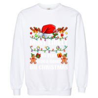 Most Likely To Play Video Game On Christmas Xmas Tree Lights Cute Gift Garment-Dyed Sweatshirt