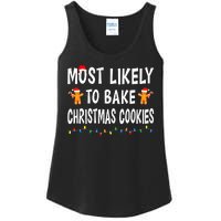 Most Likely To Bake Christmas Cookies Family Xmas Matching Ladies Essential Tank