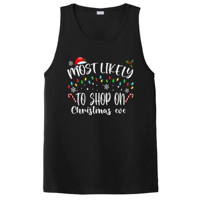 Most Likely To Shop On Christmas Eve Shopping Family Pajamas PosiCharge Competitor Tank