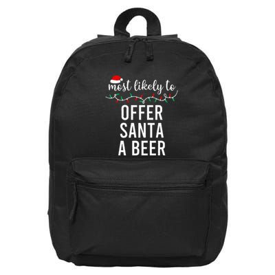 Most Likely To Christmas  Matching Family Pajamas Funny 16 in Basic Backpack