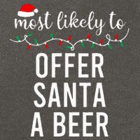 Most Likely To Christmas  Matching Family Pajamas Funny Cotton Canvas Backpack