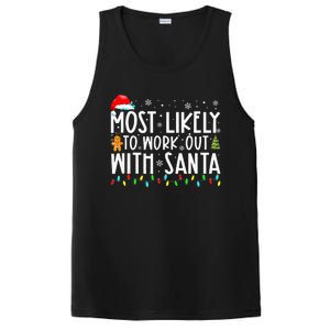 Most Likely To Work Out With Santa Family Christmas PosiCharge Competitor Tank