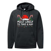 Most Likely To Take A Nap Family Matching Christmas Performance Fleece Hoodie