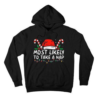 Most Likely To Take A Nap Family Matching Christmas Hoodie